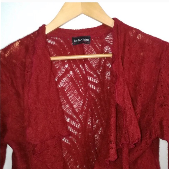 Soft knit tie cardigan size small - Picture 2 of 5
